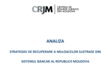 Analiza Strategiei de recuperare a mijloacelor sustrase din sistemul bancar al Republicii Moldova