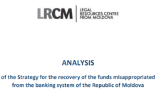 Analysis of the Strategy for the recovery of the funds misappropriated from the banking system of the Republic of Moldova