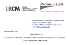 COMMUNICATION in accordance with Rule 9.2 of the Rules for the supervision of the execution of judgments OZDIL AND OTHERS v. MOLDOVA